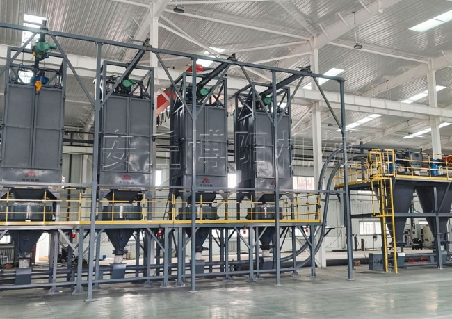 噸袋拆包機+多點進料管鏈輸送機